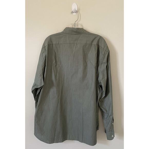 J. Crew  Striped Button Up Long Sleeve Shirt Green Size XL (17.5-18) - Picture 2 of 6